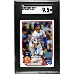 2023 TOPPS 1ST EDITION #163 MIGUEL VARGAS (RC) SGC 9.5 MT+